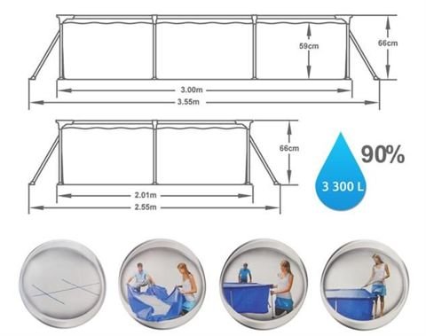 Bestway bazen sa pumpom 300x201x66 cm
